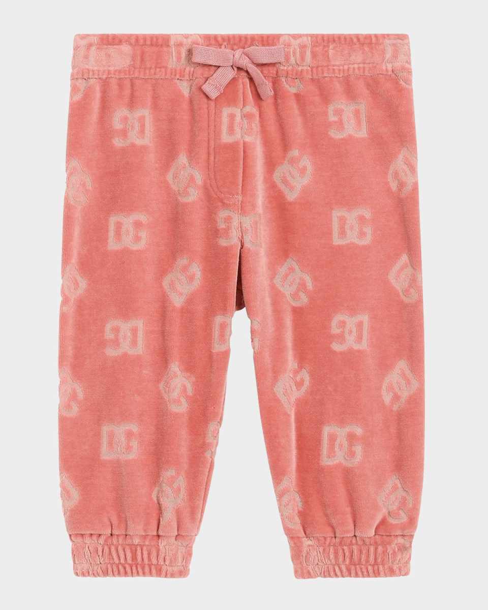 Girl's Interlocked Logo-Print Sweatpants, Size 12M-30